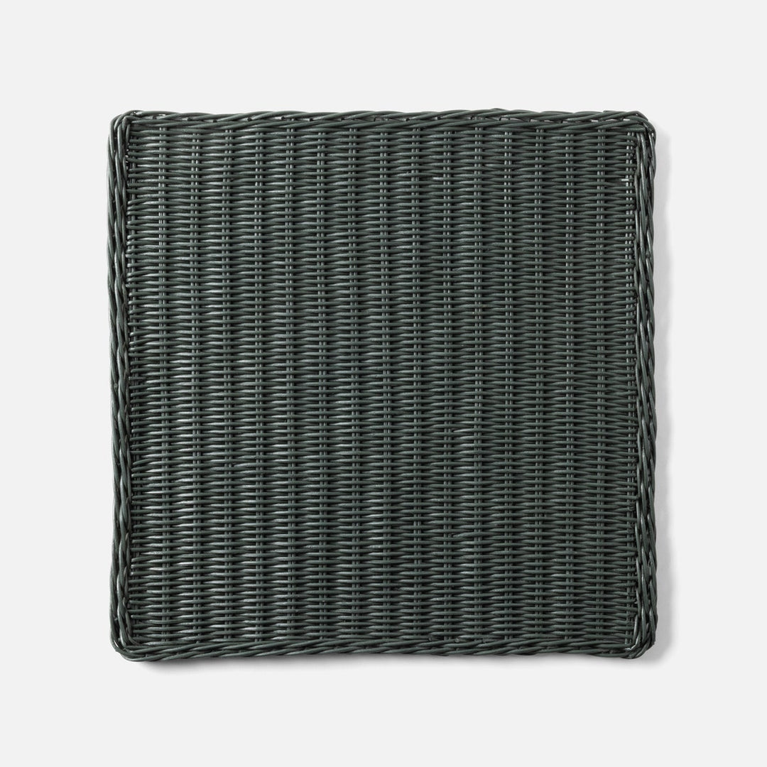 Annmarie Hunter Green Square Placemat Rattan Pack/4