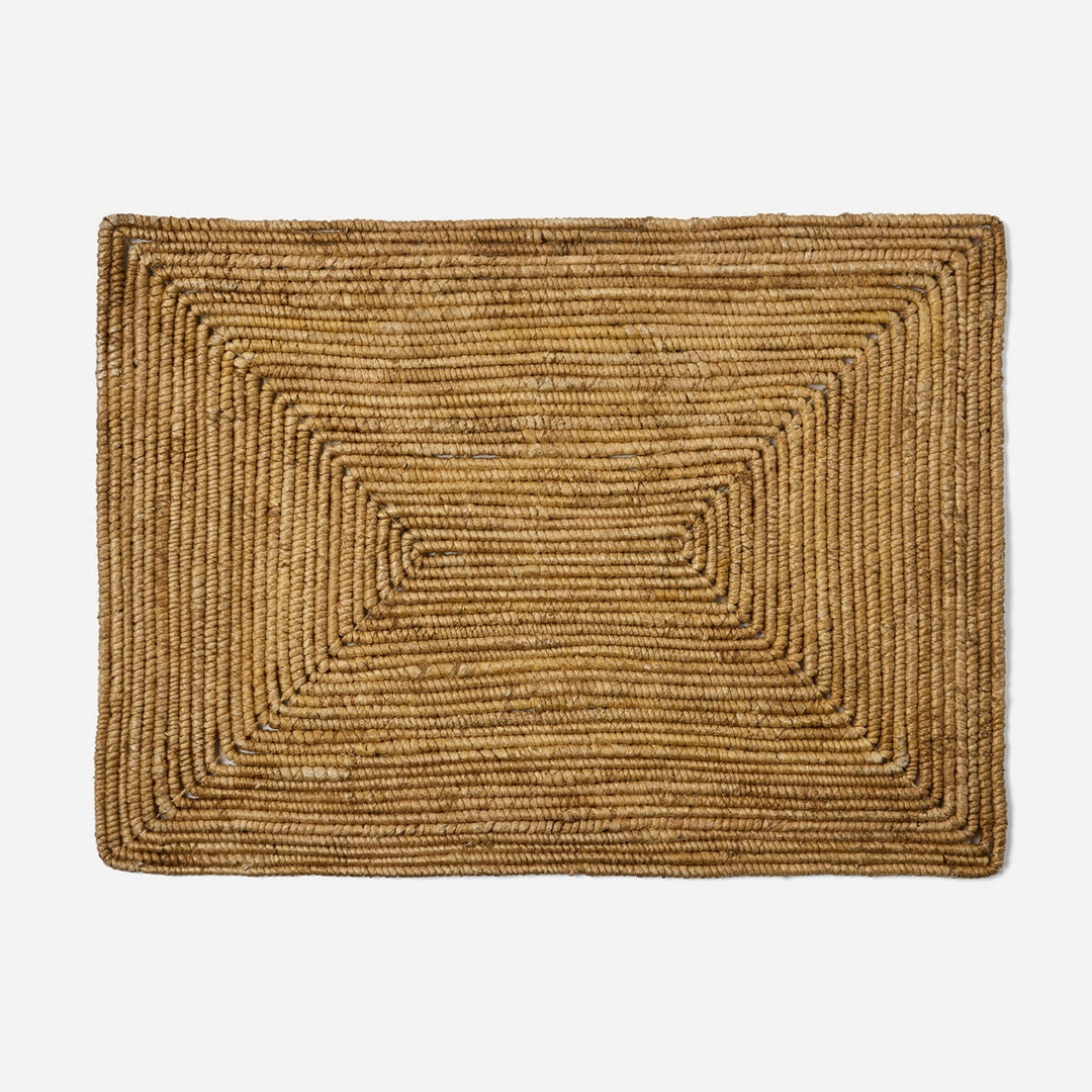 Carmelo Natural Coiled Rectangular Placemat Abaca Pack/4