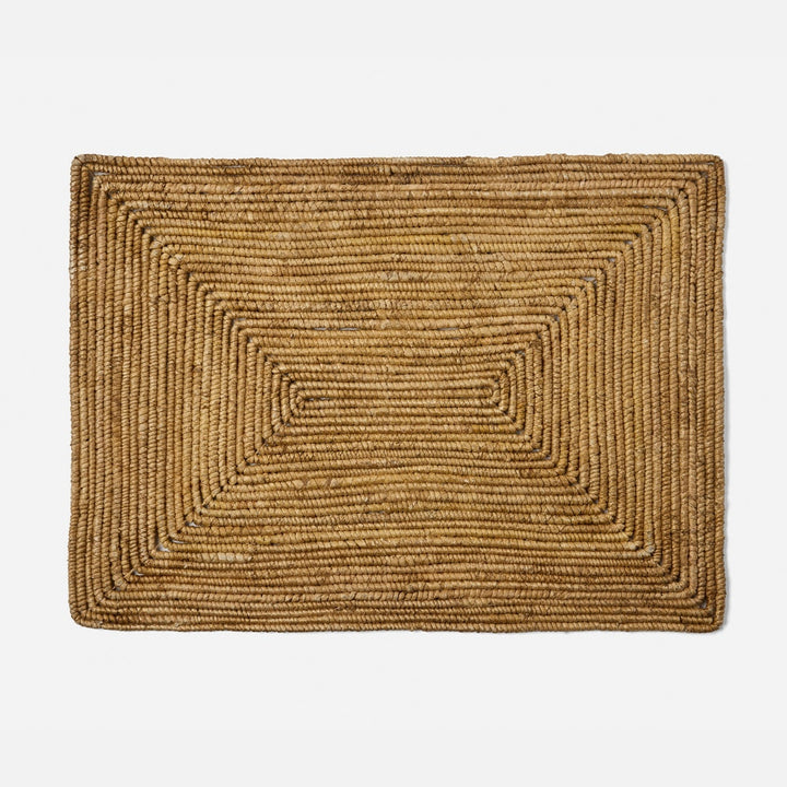 Carmelo Natural Coiled Rectangular Placemat Abaca Pack/4