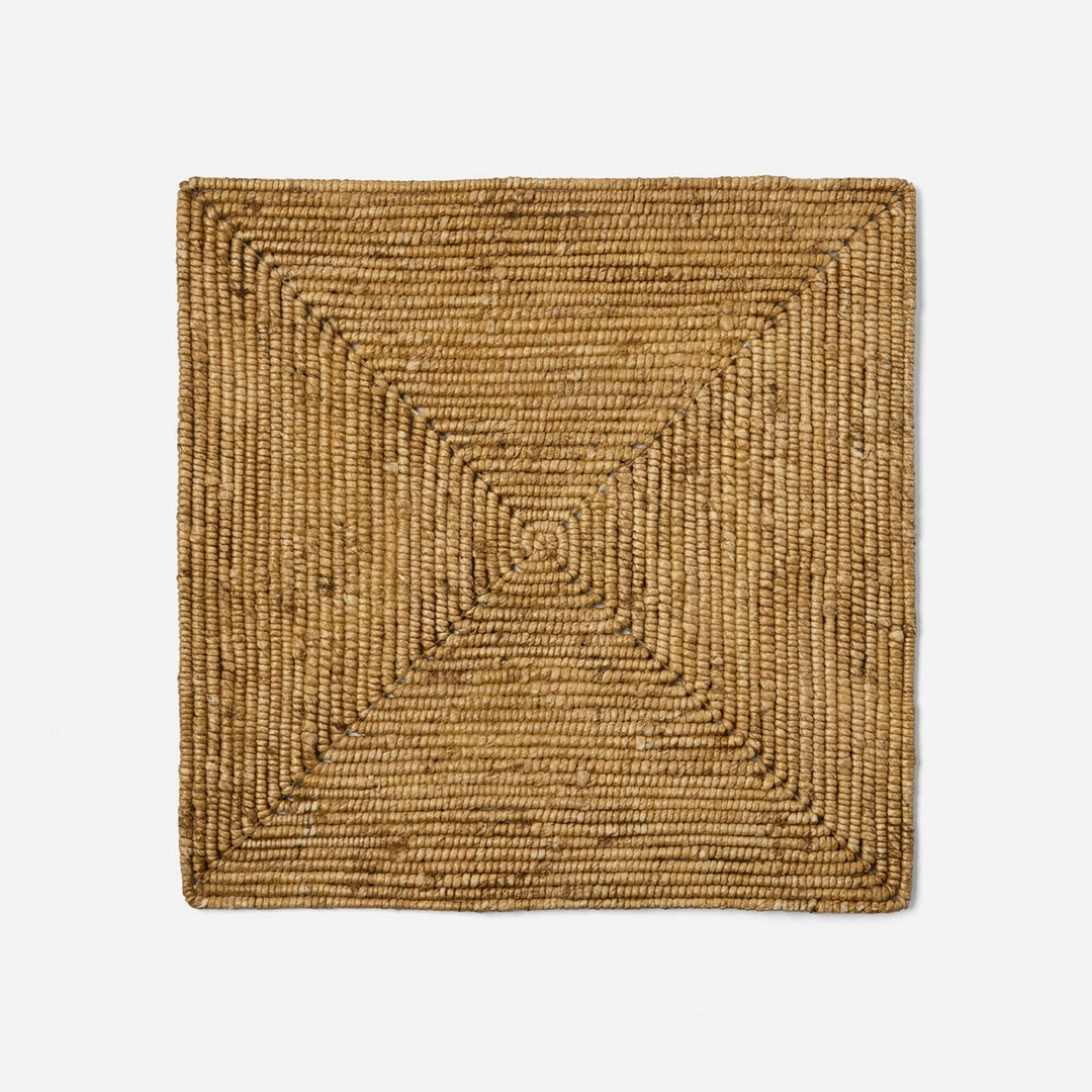 Carmelo Natural Coiled Square Placemat Abaca Pack/4