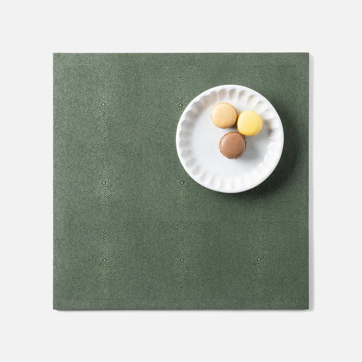Henry Juniper Square Placemat Realistic Faux Shagreen Pack/2