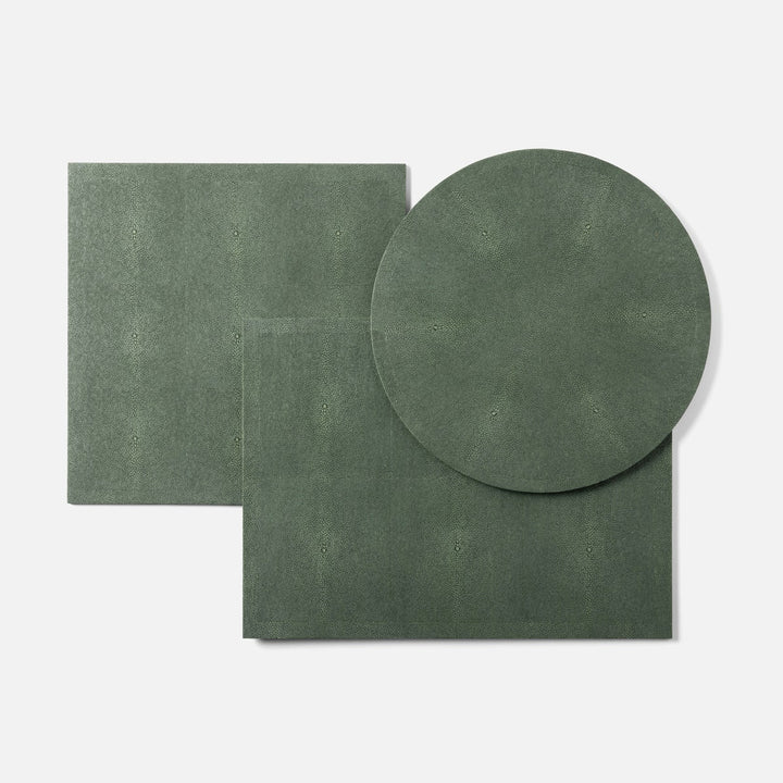 Henry Juniper Square Placemat Realistic Faux Shagreen Pack/2