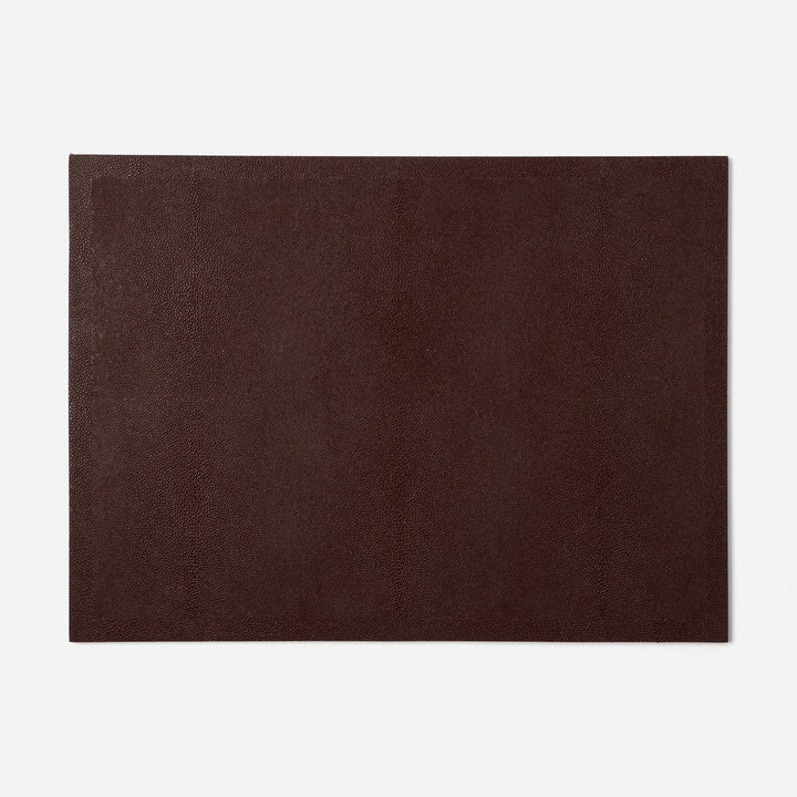 Henry Oxblood Rectangular Placemat Realistic Faux Shagreen Pack/2