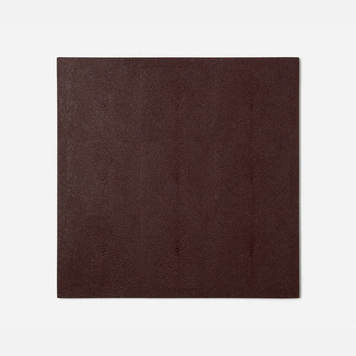 Henry Oxblood Square Placemat Realistic Faux Shagreen Pack/2