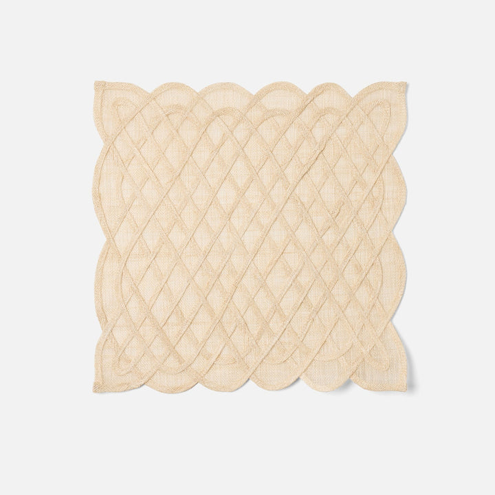 Ines Sand Woven Square Placemat Abaca Pack/4
