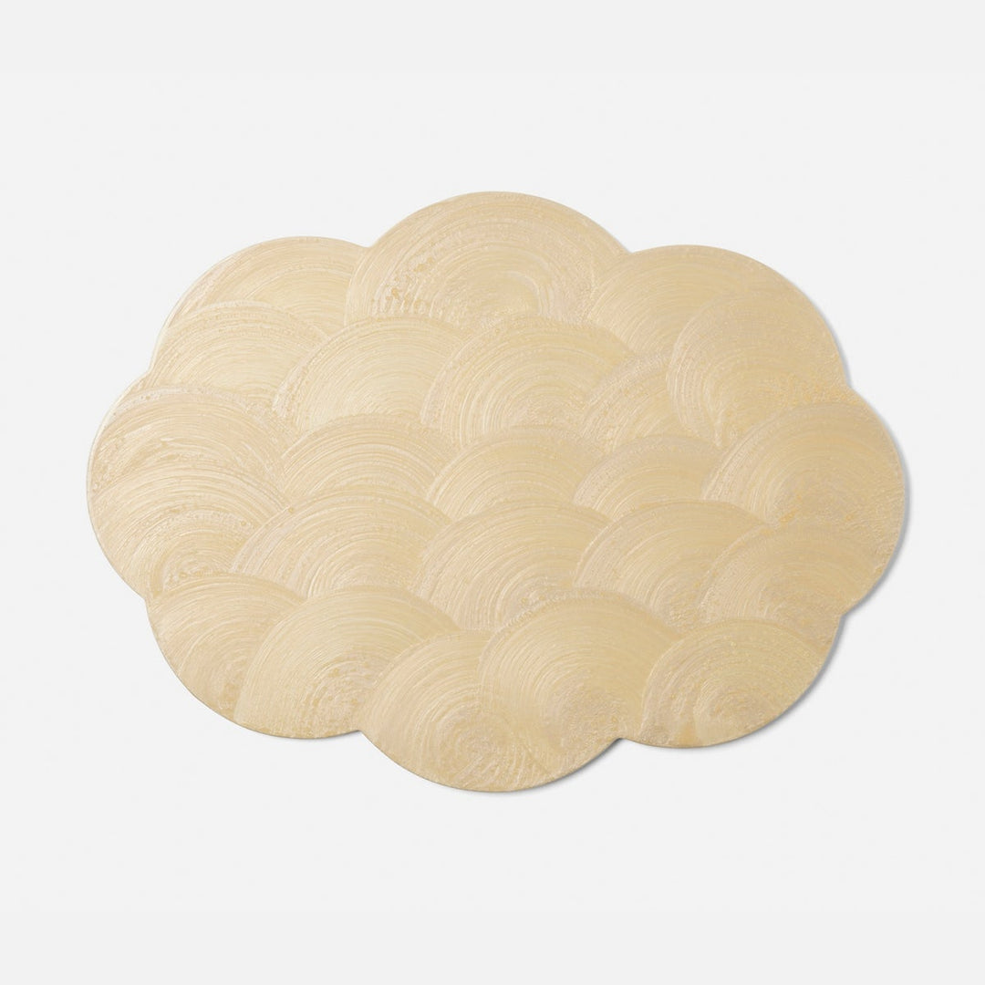 Josephine Ivory Oval Placemat Spiral Burl Resin Pack/2