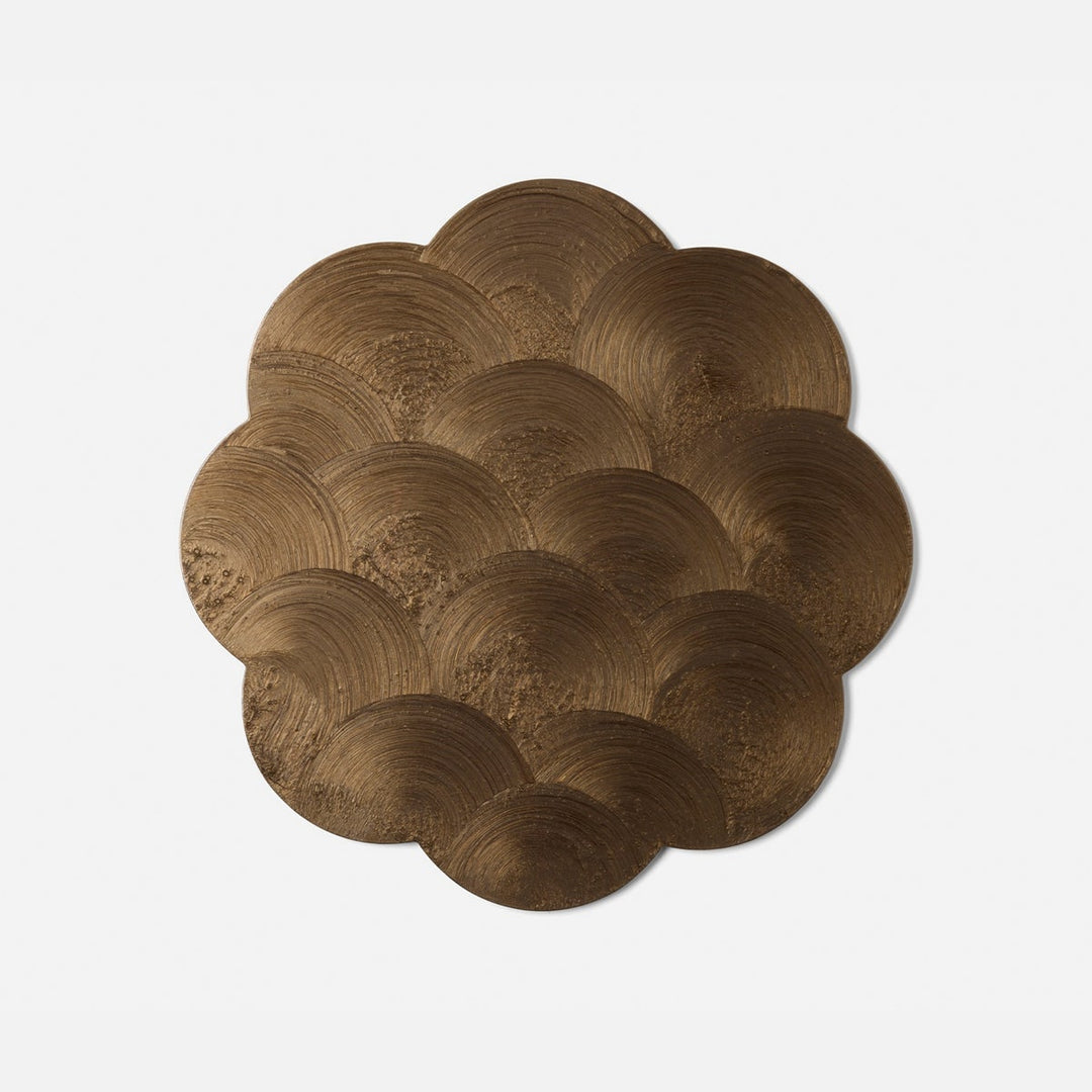 Josephine Mocha Round Placemat Spiral Burl Resin Pack/2