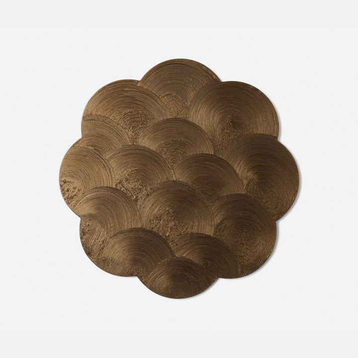 Josephine Mocha Round Placemat Spiral Burl Resin Pack/2