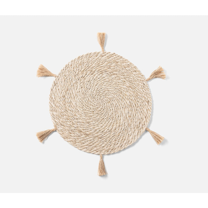 Sabina Natural Tassel Placemat Round Jute Pack/4