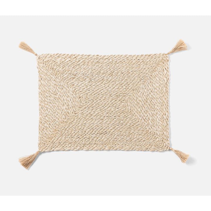 Sabina Natural Tassel Placemat Rectangular Jute Pack/4