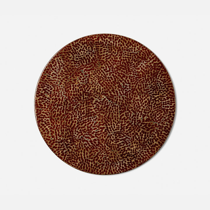 Sonnet Burnt Sienna Round Placemat Lacquered Eggshell Pack/2