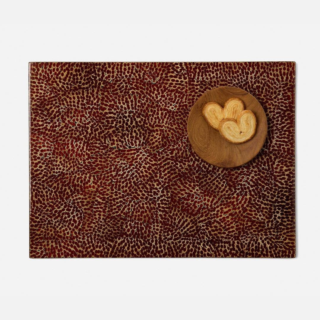 Sonnet Burnt Sienna Rectangular Placemat Lacquered Eggshell Pack/2