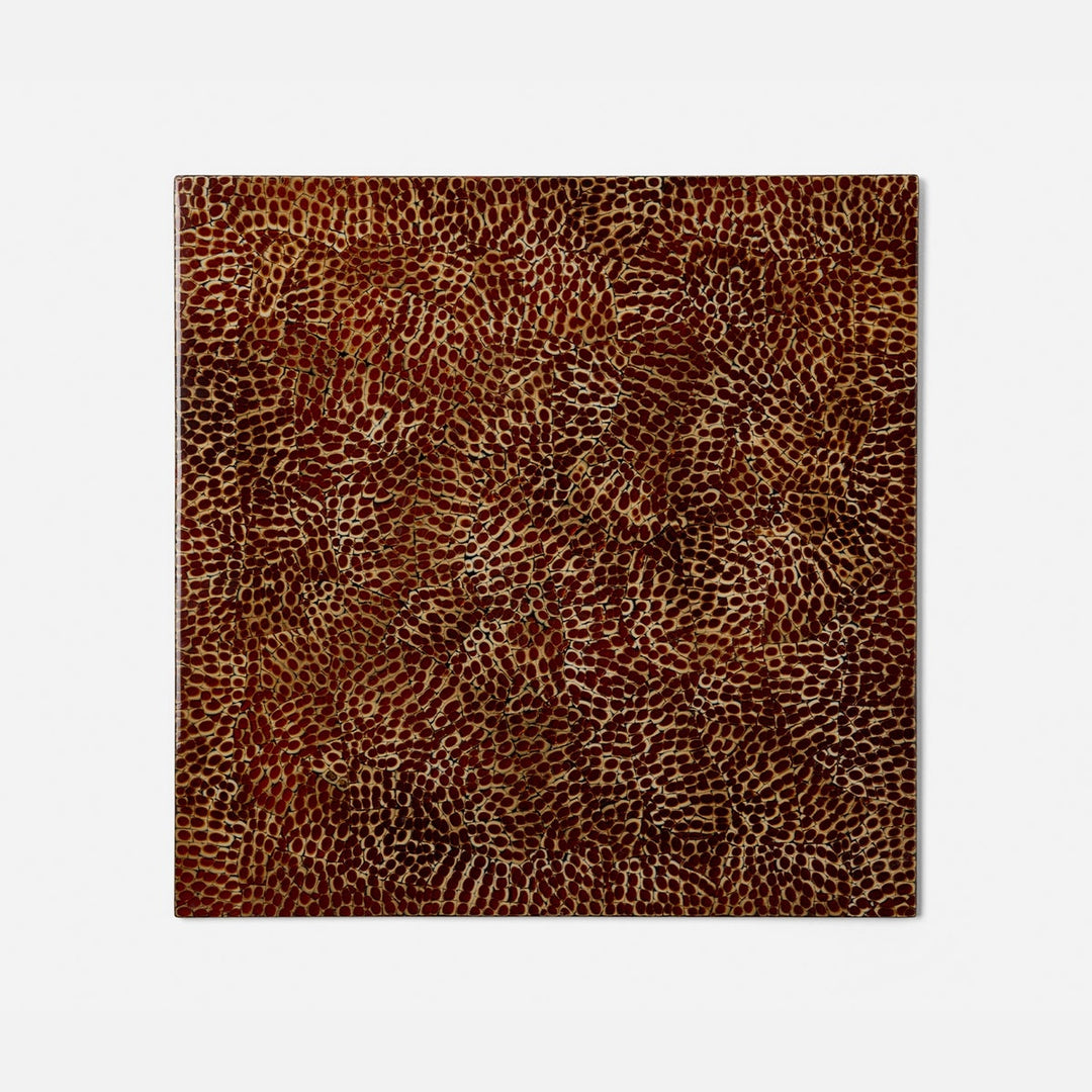 Sonnet Burnt Sienna Square Placemat Lacquered Eggshell Pack/2