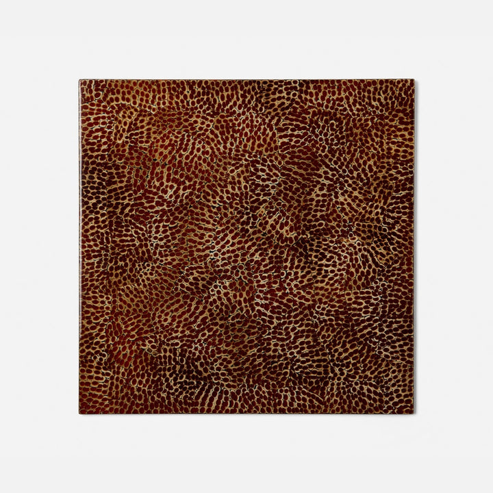 Sonnet Burnt Sienna Square Placemat Lacquered Eggshell Pack/2