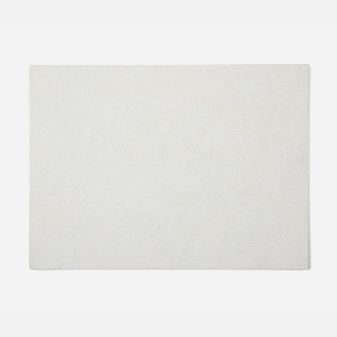 Sonnet White Rectangular Placemat Lacquered Eggshell Pack/2