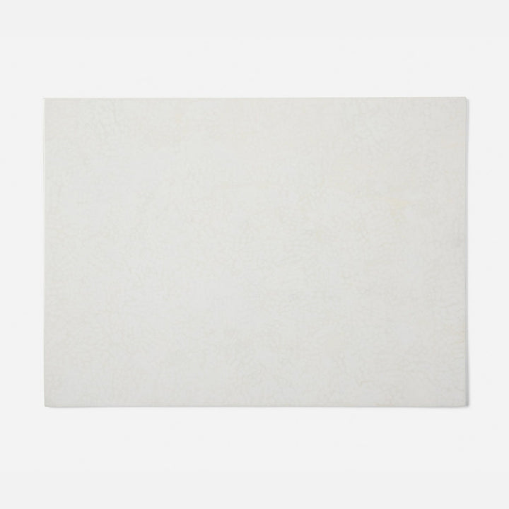 Sonnet White Rectangular Placemat Lacquered Eggshell Pack/2
