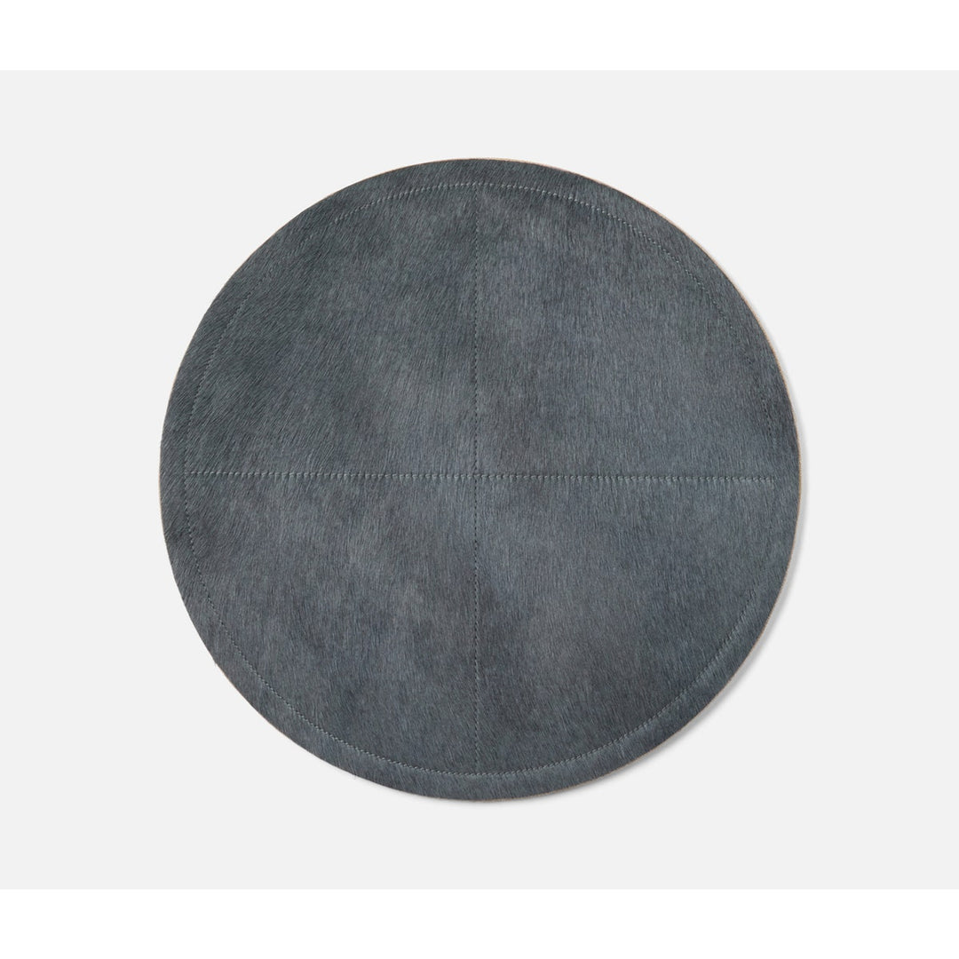 Tanner Midnight Round Placemat Hide-On-Hide Pack/2