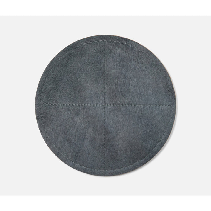 Tanner Midnight Round Placemat Hide-On-Hide Pack/2