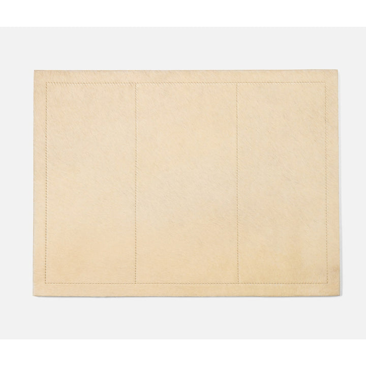 Tanner Beige Rectangular Placemat Hair-On-Hide Pack/2