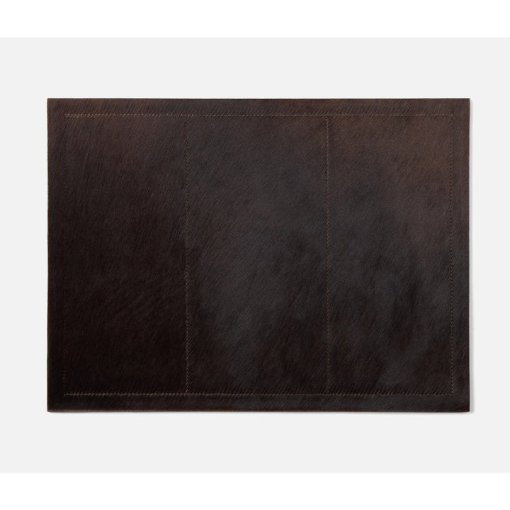 Tanner Dark Brown Rectangular Placemat Hair-On-Hide Pack/2