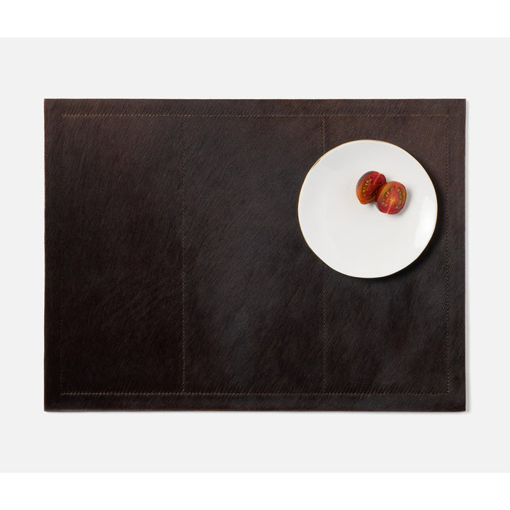 Tanner Dark Brown Rectangular Placemat Hair-On-Hide Pack/2