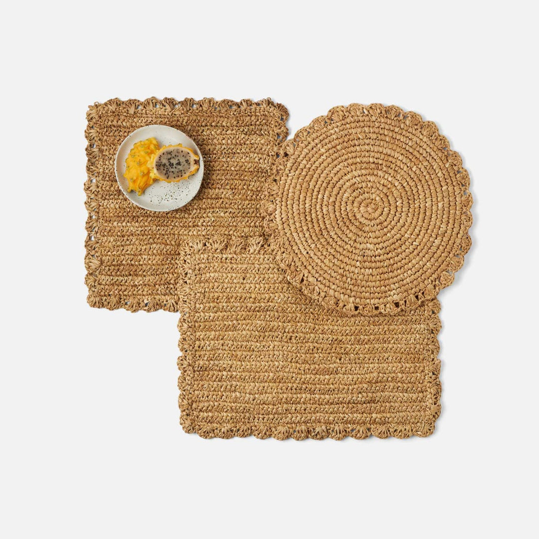 Amelia Natural Rectangular Placemat Sisal Pack/4