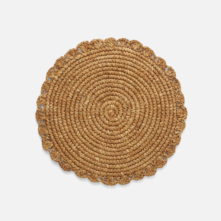 Amelia Natural Round Placemat Sisal Pack/4