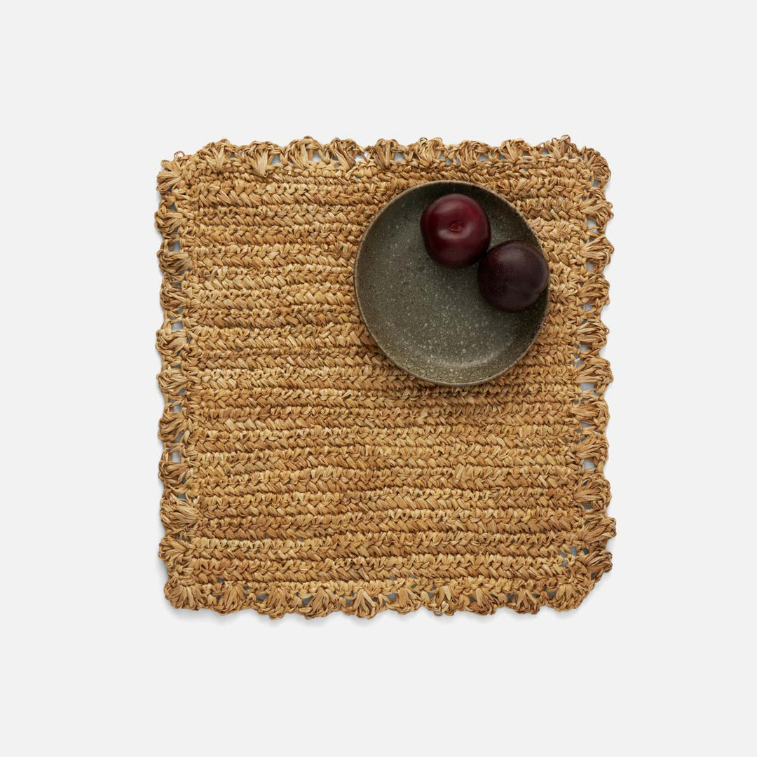 Amelia Natural Square Placemat Sisal Pack/4