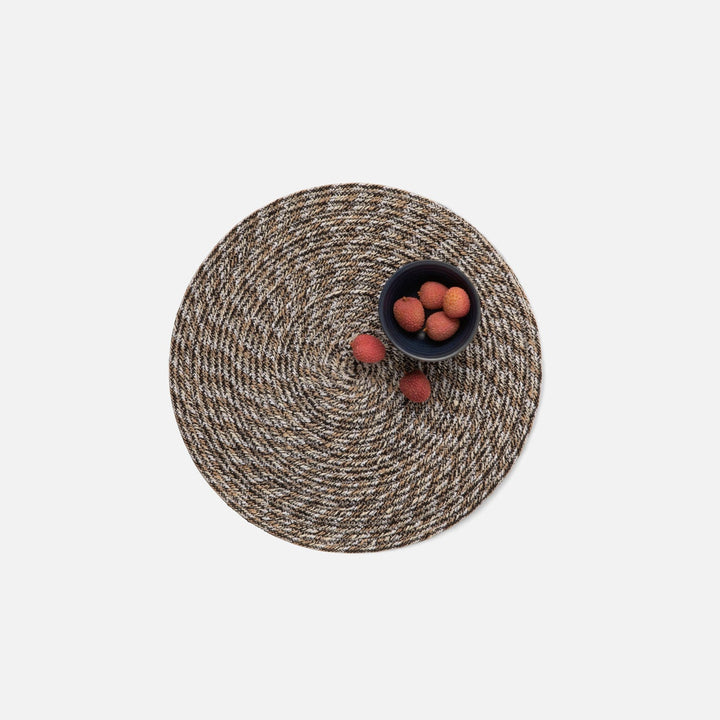 Atticus Round Espresso Placemat Jute Pack/4