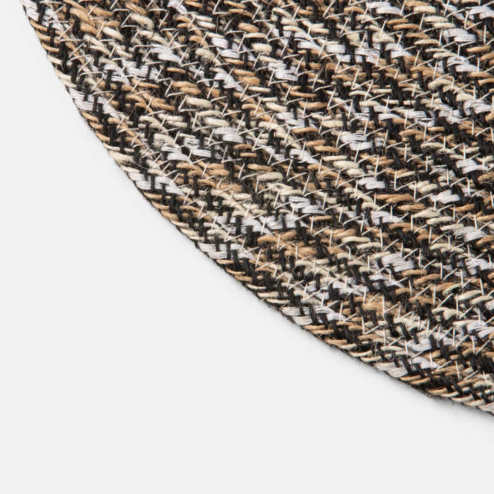 Atticus Round Espresso Placemat Jute Pack/4