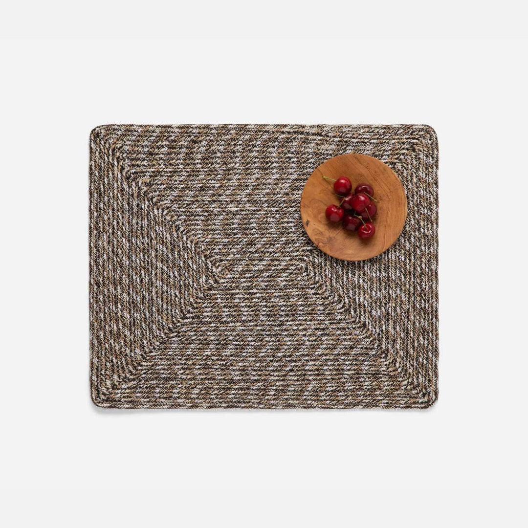 Atticus Rectangular Espresso Placemat Jute Pack/4