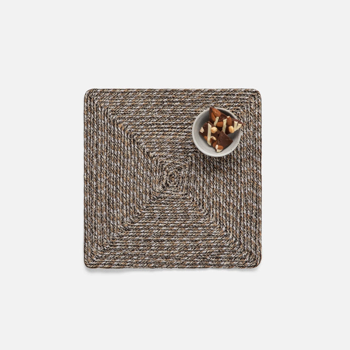 Atticus Square Espresso Placemat Jute Pack/4