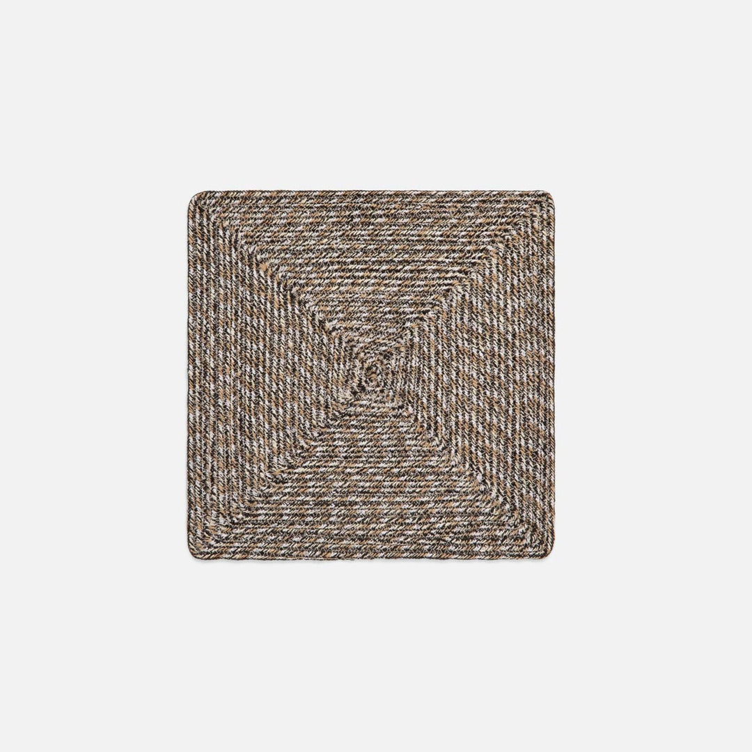 Atticus Square Espresso Placemat Jute Pack/4