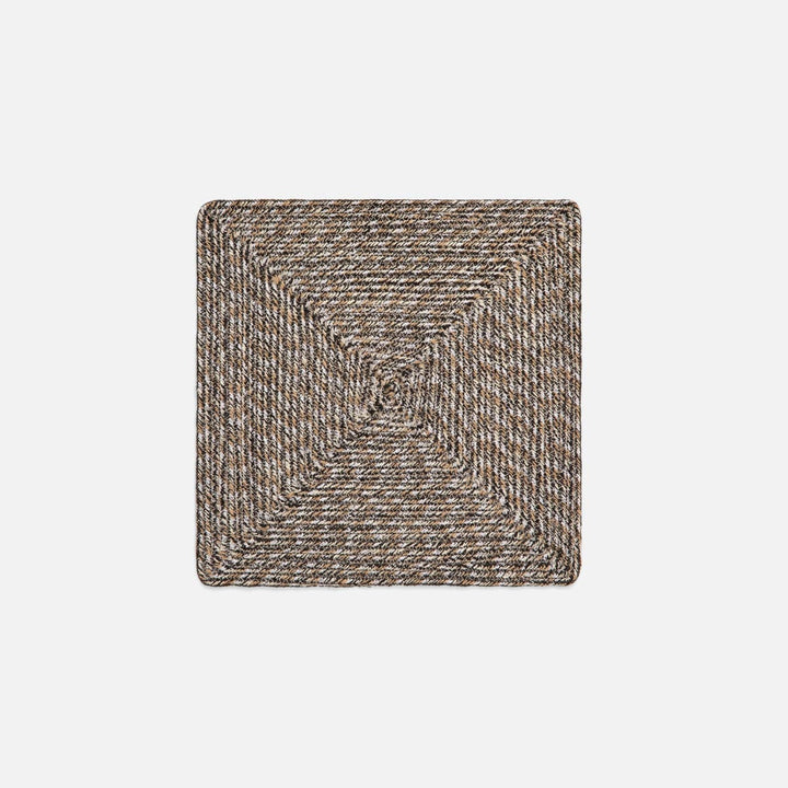 Atticus Square Espresso Placemat Jute Pack/4