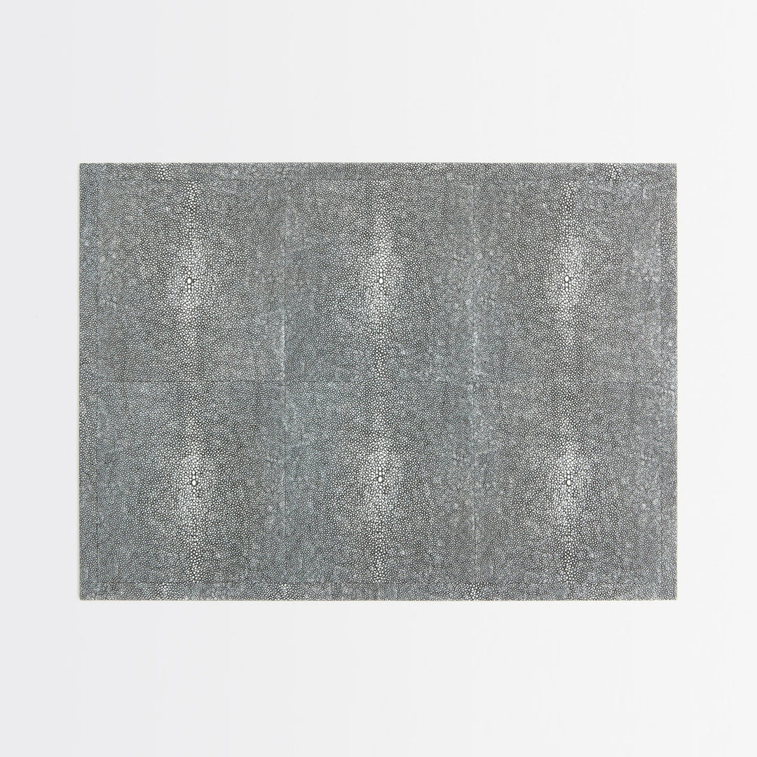 Henry Cool Gray Rectangular Placemat Realistic Faux Shagreen Pack/2