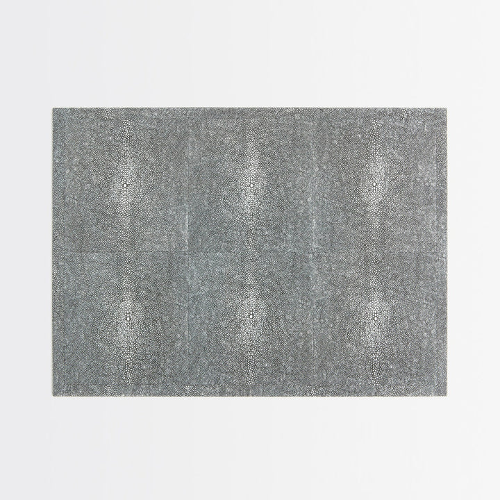 Henry Cool Gray Rectangular Placemat Realistic Faux Shagreen Pack/2