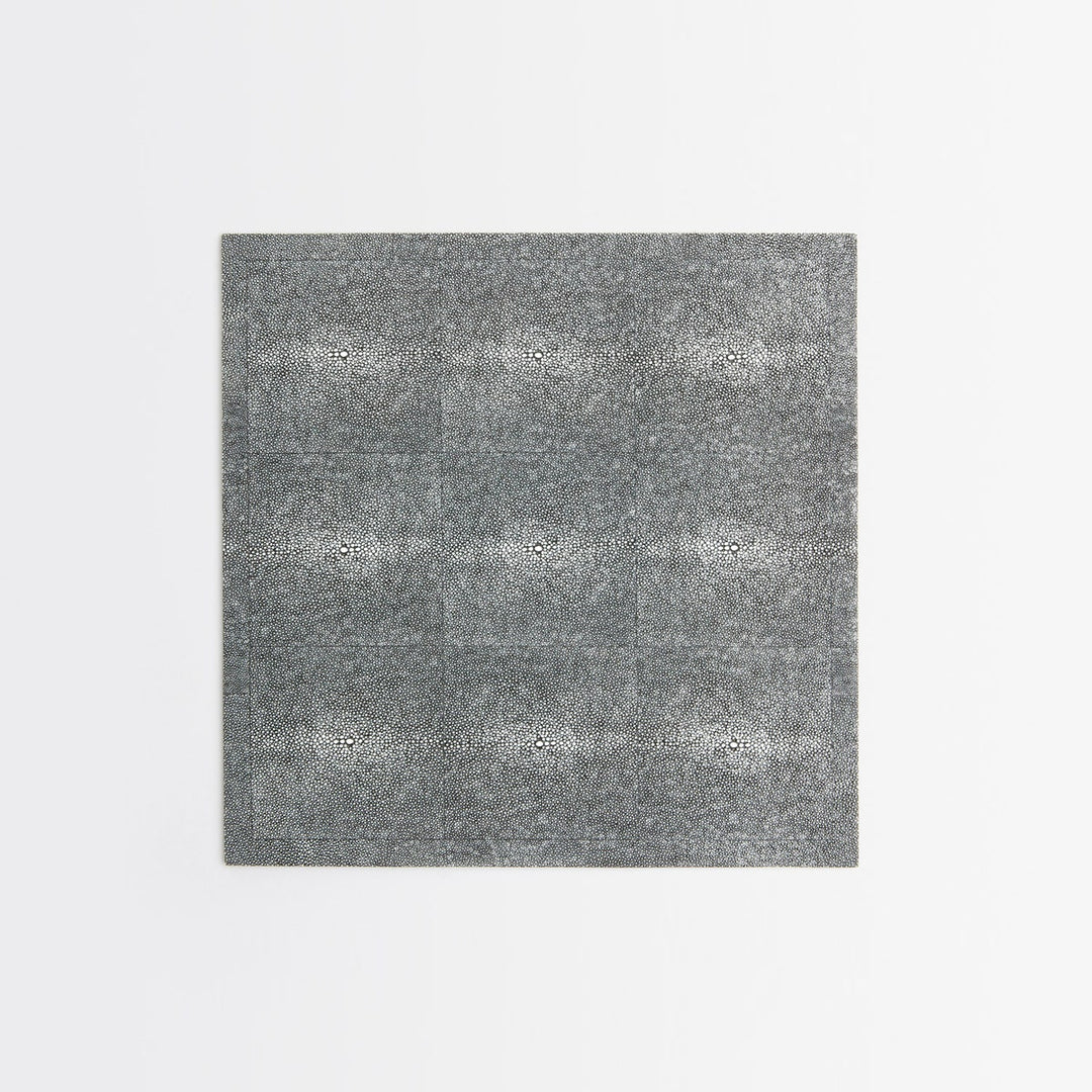 Henry Cool Gray Square Placemat Realistic Faux Shagreen Pack/2