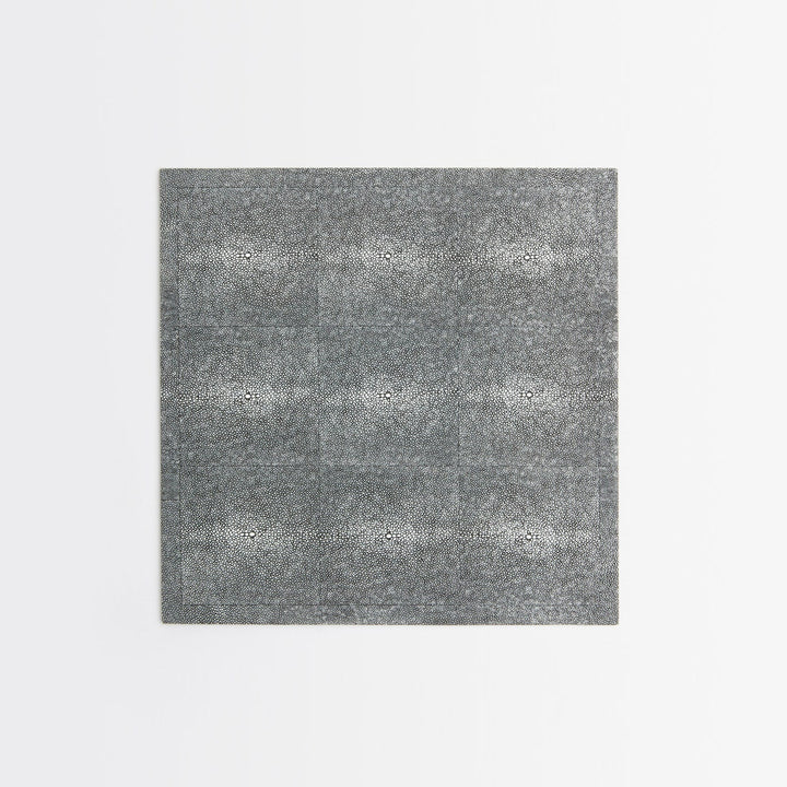 Henry Cool Gray Square Placemat Realistic Faux Shagreen Pack/2