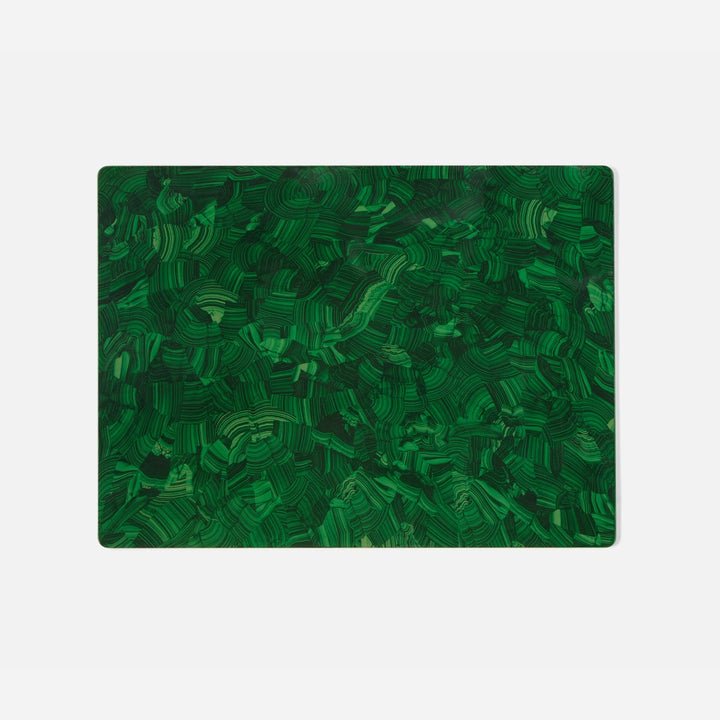 Jonathan High Gloss Faux Malachite Rectangular Placemat Pack/2