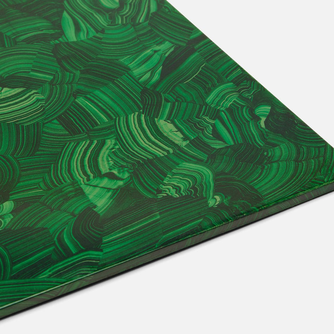 Jonathan High Gloss Faux Malachite Square Placemat Pack/2