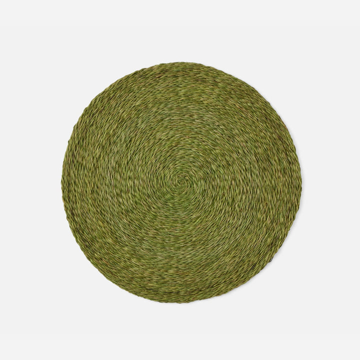 Jordan Fern Green Round Placemat Twisted Abaca Pack/4