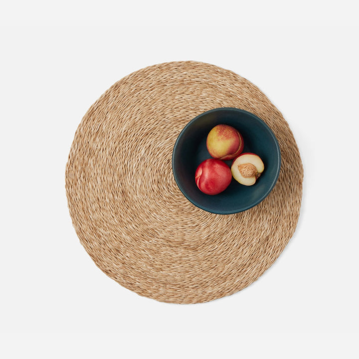 Jordan Natural Round Placemat Twisted Abaca Pack/4