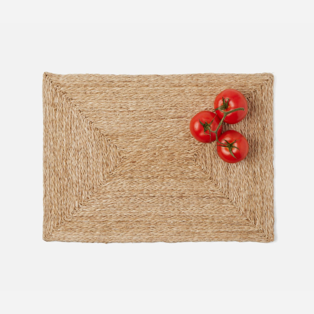 Jordan Natural Rectangular Placemat Twisted Abaca Pack/4