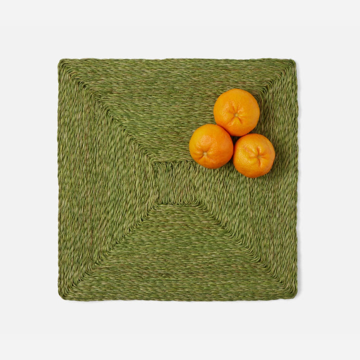 Jordan Fern Green Square Placemat Twisted Abaca Pack/4