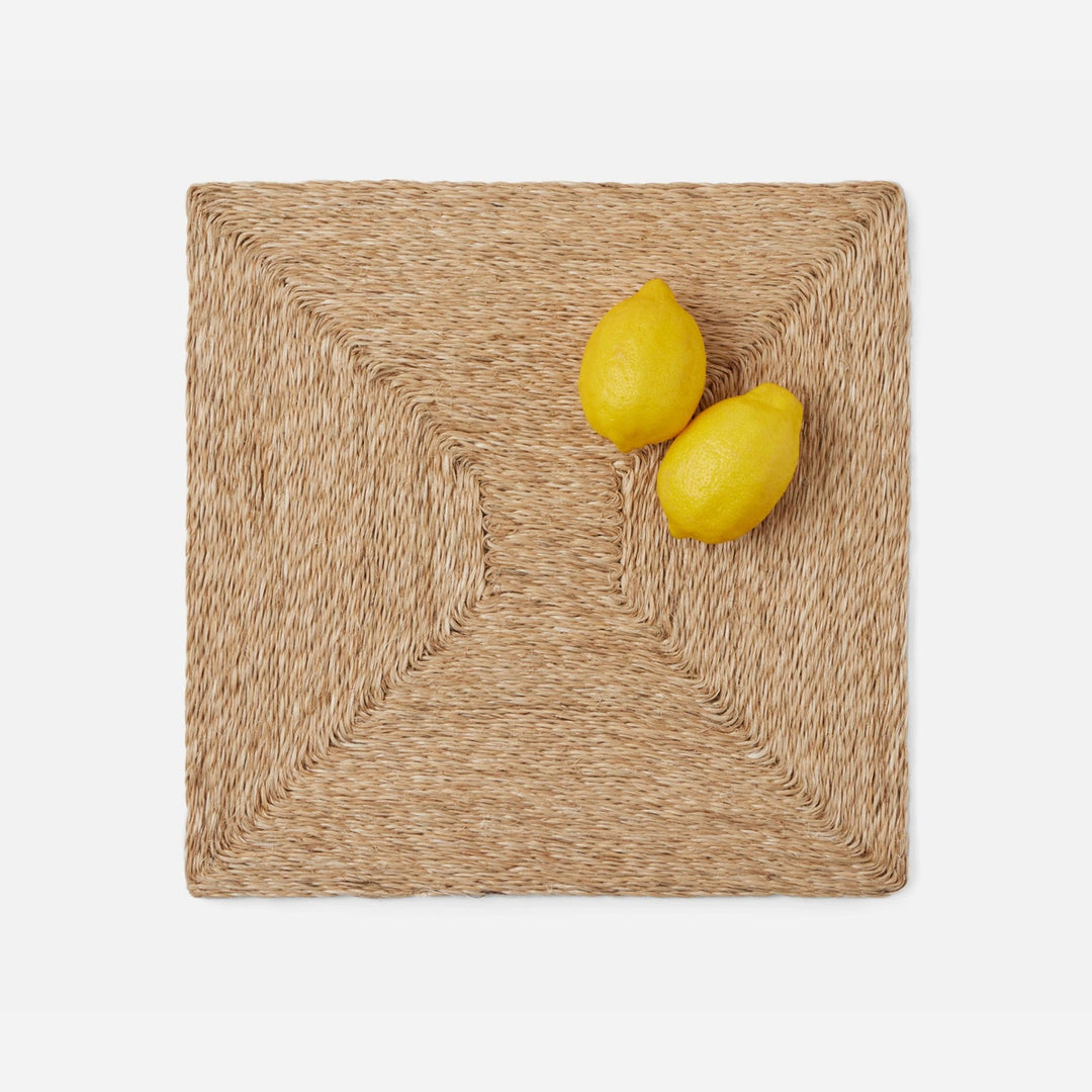 Jordan Natural Square Placemat Twisted Abaca Pack/4