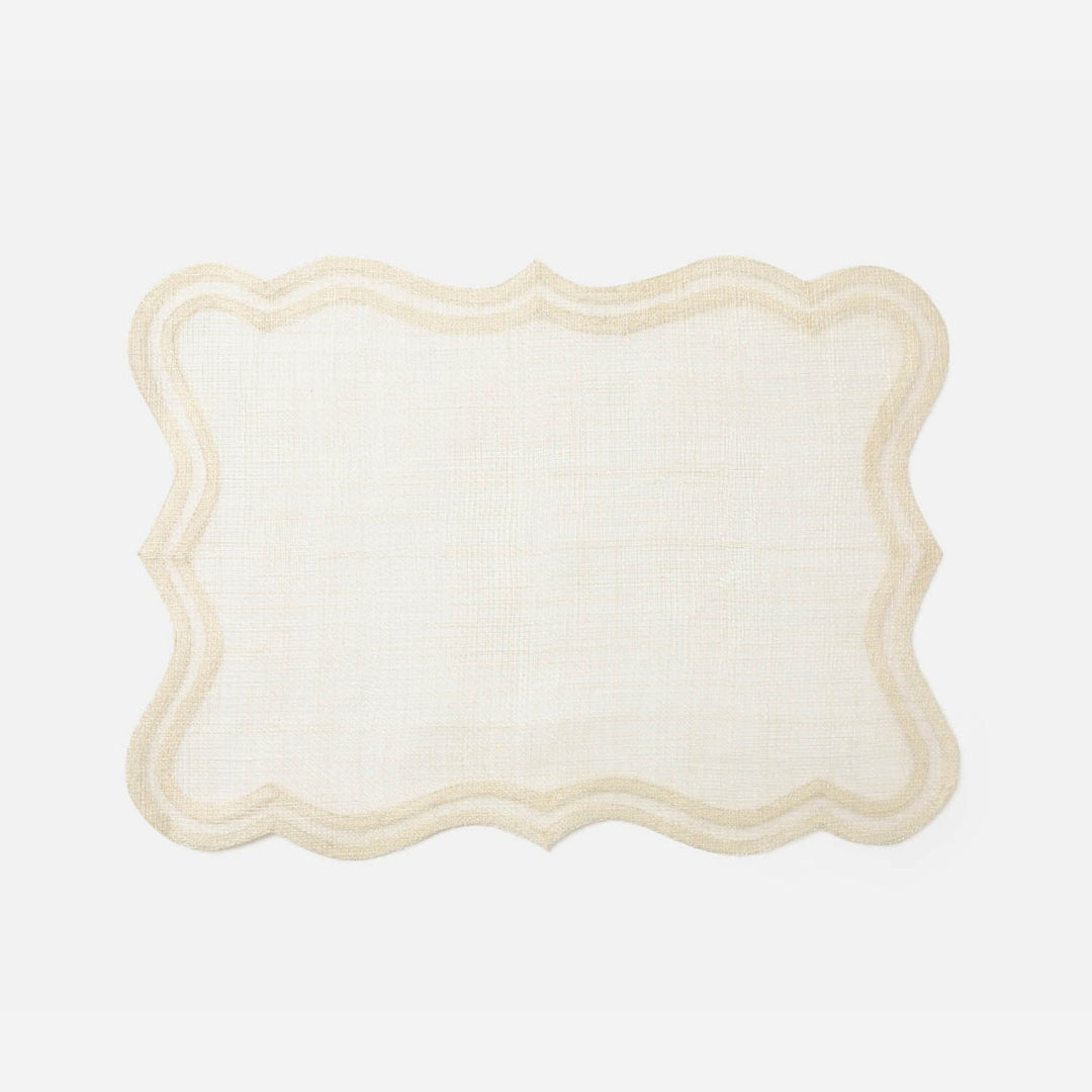 Lorisa Natural Rectangular Placemat Abaca Pack/4