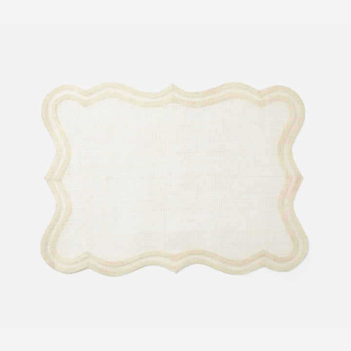 Lorisa Natural Rectangular Placemat Abaca Pack/4