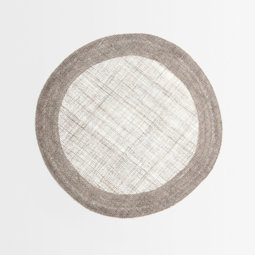 Naiya Gray Round Placemat Abaca Pack/4