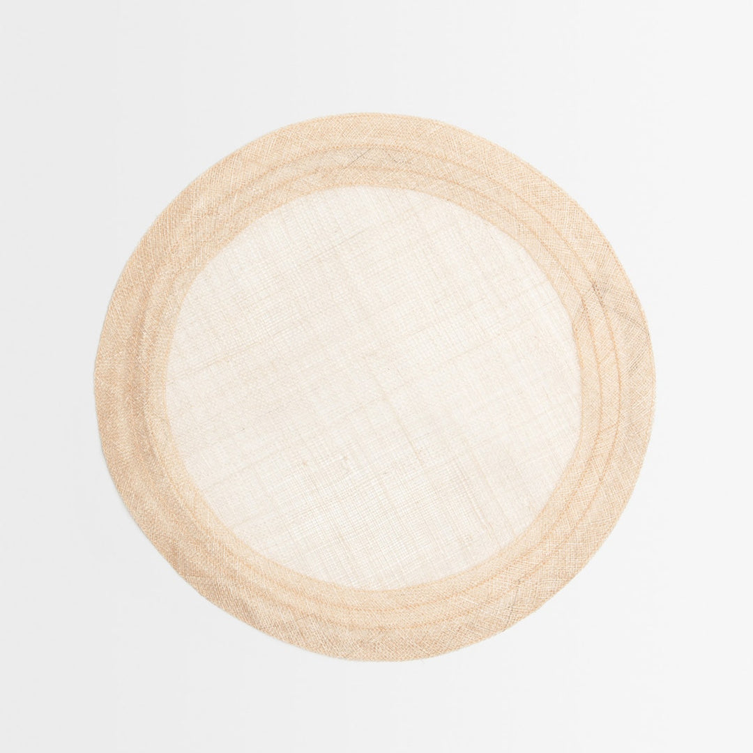 Naiya Natural Round Placemat Abaca Pack/4