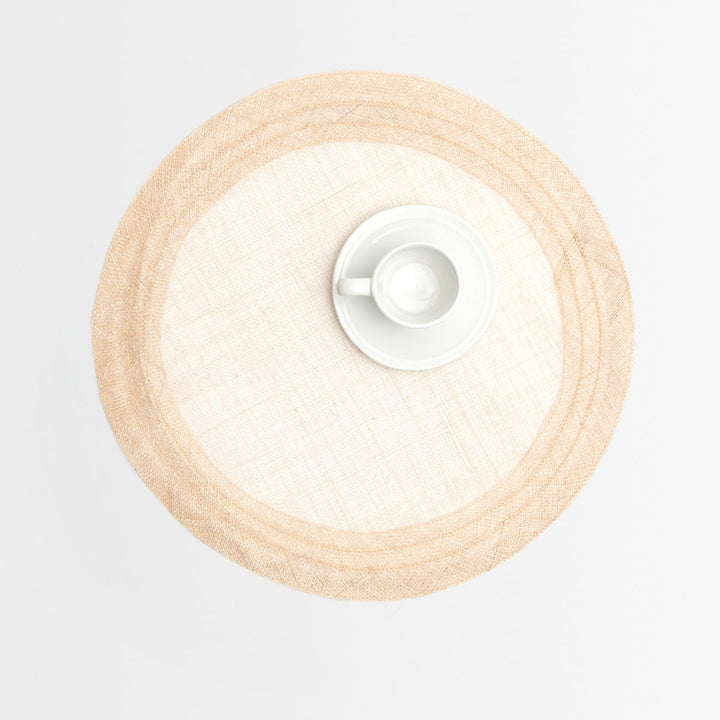 Naiya Natural Round Placemat Abaca Pack/4